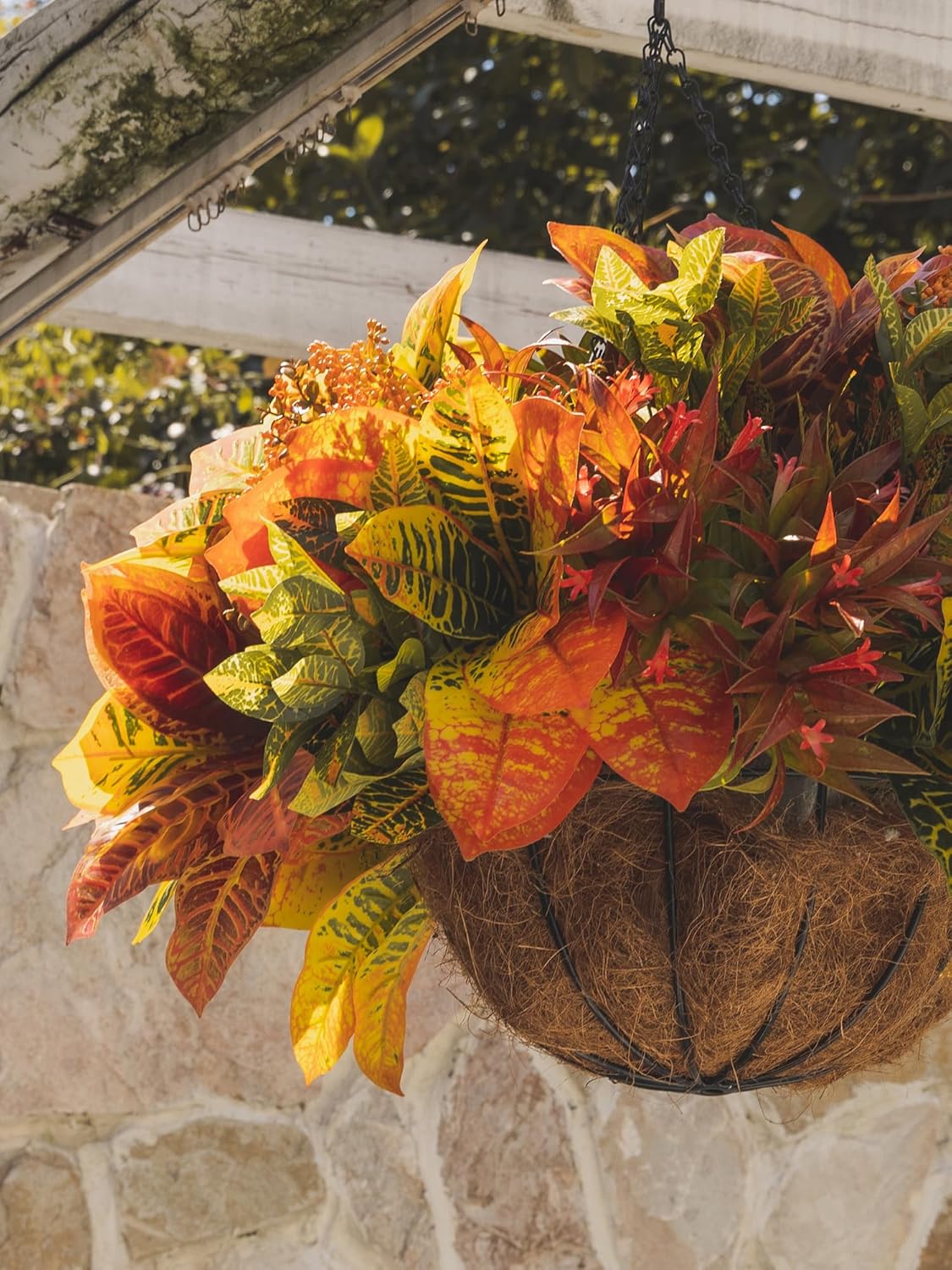 PARTY JOY 12 Bunches Artificial Fall Flowers, Fake Plants Outdoor, Fake Bushes UV Resistant