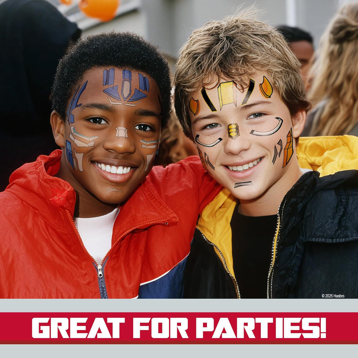 Transformers Costume Face Tattoos – Temporary Tattoo Set for Kids Featuring Optimus Prime