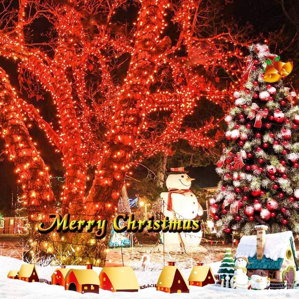 Toodour Solar Christmas Lights Outdoor, 2 Packs Total 144ft 400 LED Solar String Lights with 8