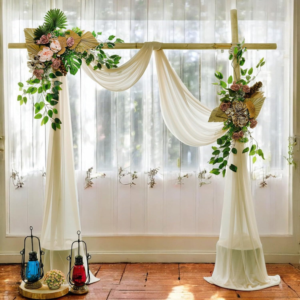 MDS Halloween Chiffon Draping Fabric - 1 Panel, 30" Wide x 50ft Long - Sheer Spooky Arbor & Canopy