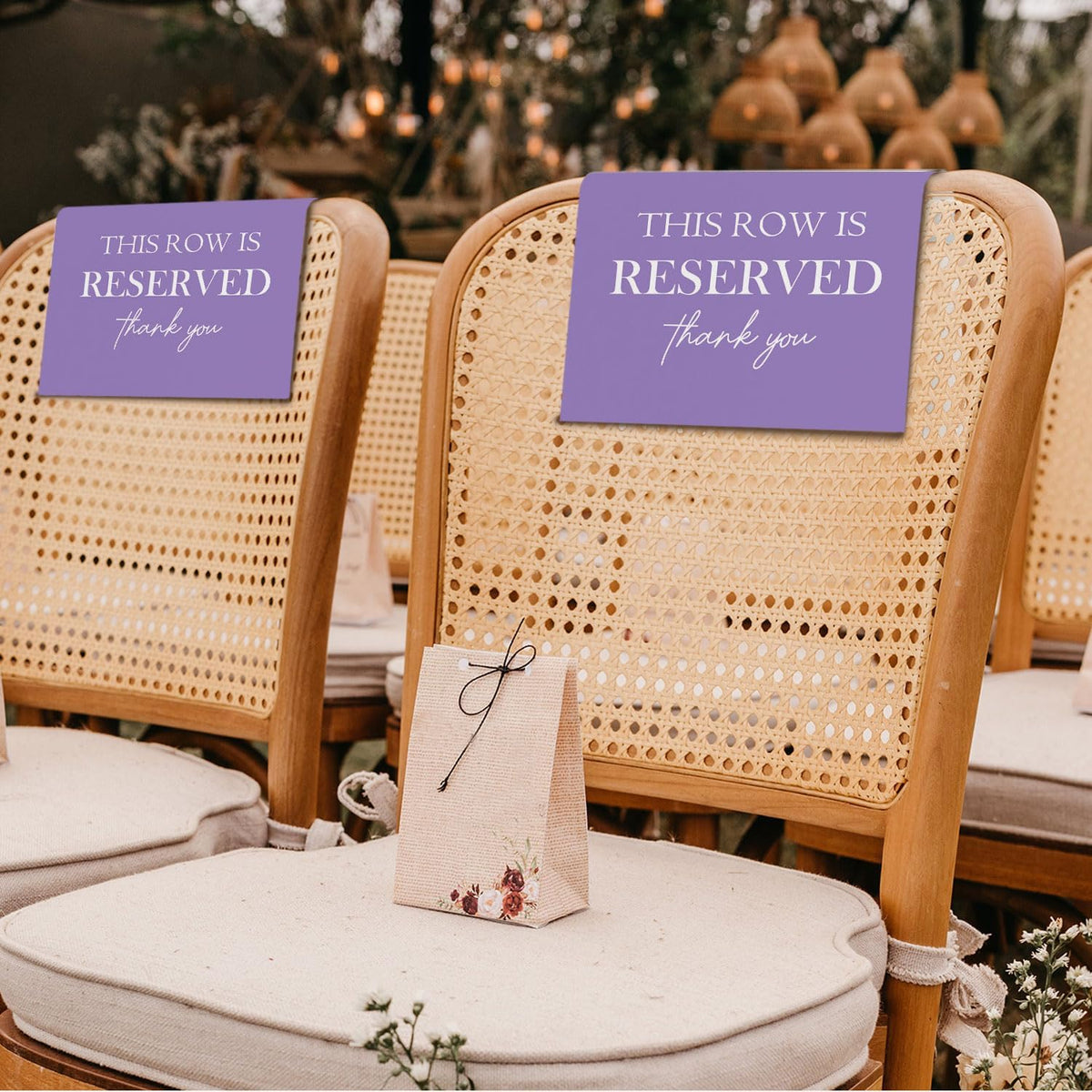 Reserved Seating Chair Signs, This Row Is Reserved Pew Cloths Seating Placeholder for Church Pews