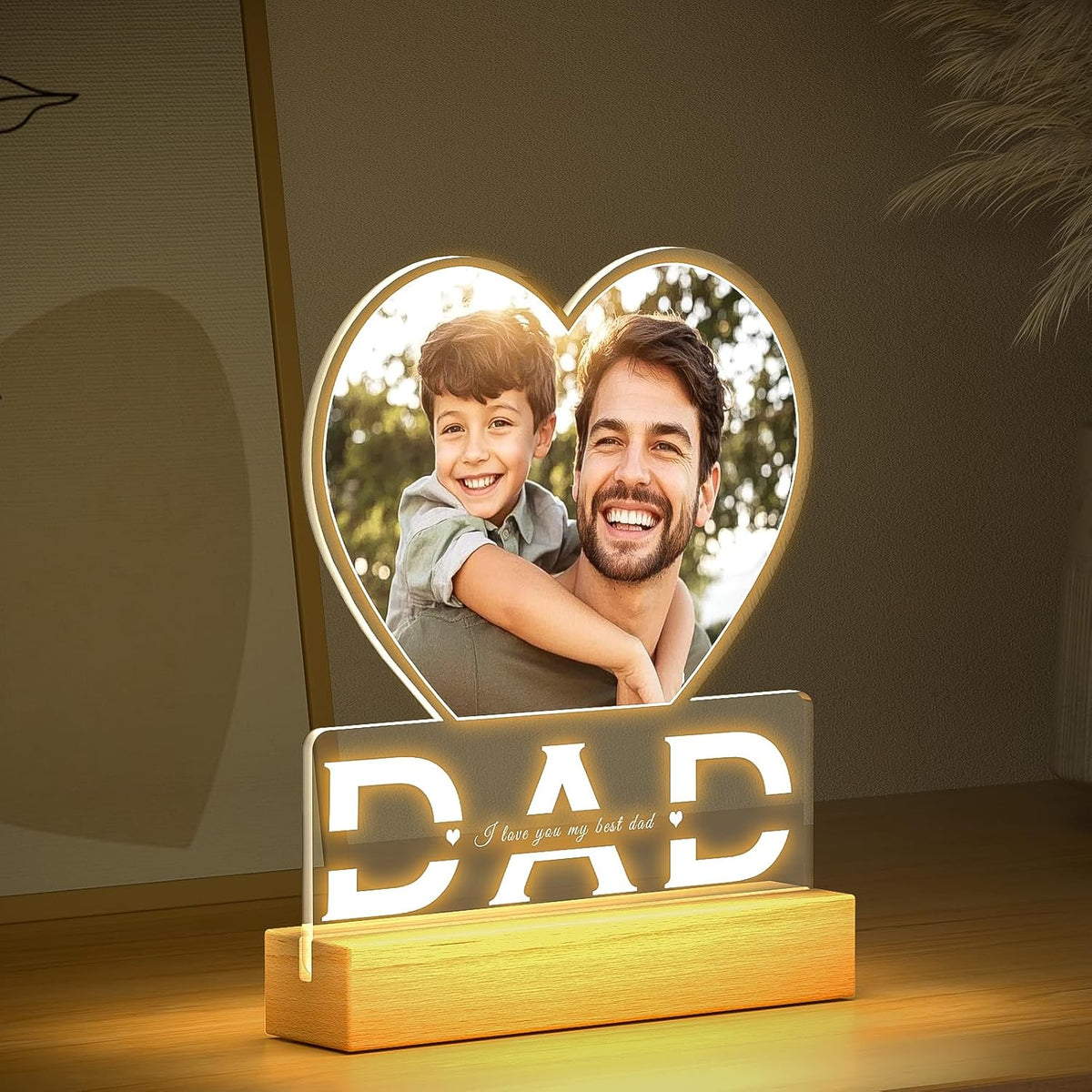 Personalized Dad Gifts for Dad from Daughter Son, Custom Picture Frames with Photo, Customized