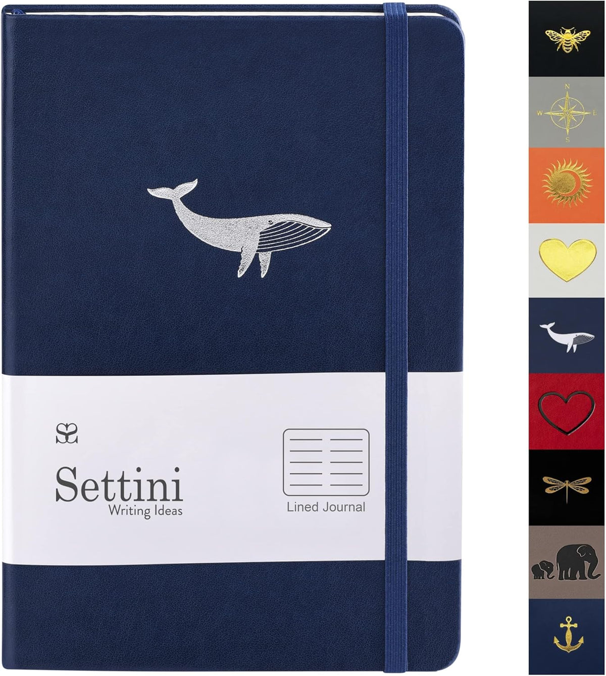 SETTINI Lined Journal, Ideal for Journaling - A5 Vegan Leather Notebook, 192 Archival-Quality