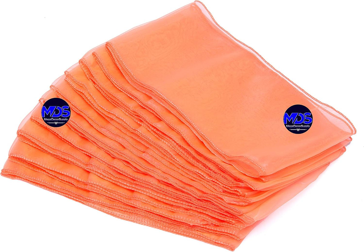 MDS Pack of 150 PCS Organza Chair Sashes Wider Dining Chair Bows Ribbon Tie Back for Wedding Party