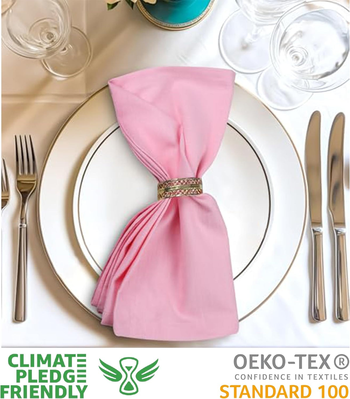 Urban Villa Easter Cloth Napkins 100% Cotton Slub Absorbent Dinner Napkins (Set of 12) Oversized