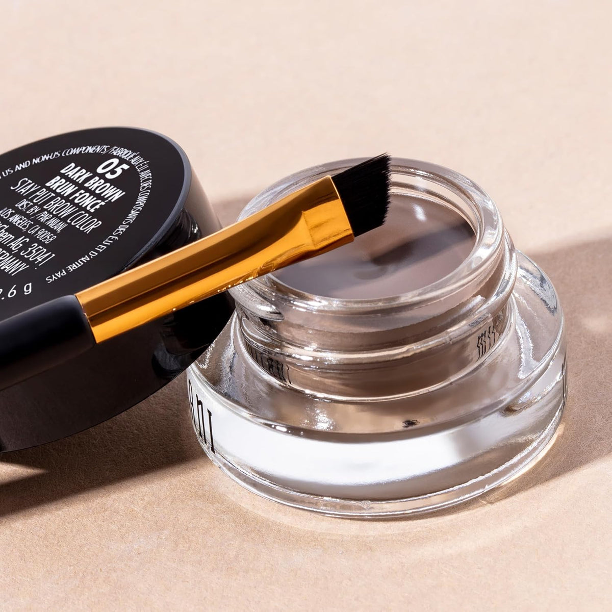 Milani Stay Put Brow Color - Soft Brown (0.09 Ounce) Vegan, Cruelty-Free Eyebrow Color that Fills