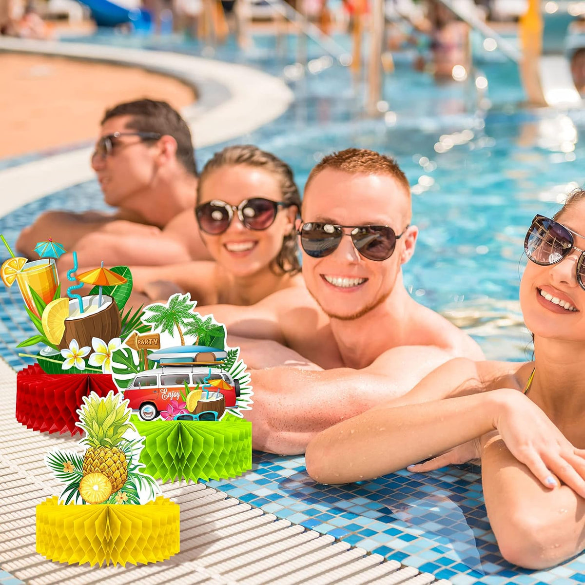 Waydress 9 Pcs Hawaiian Luau Party Decorations Margaritaville Tropical Centerpieces for Tables 6.9