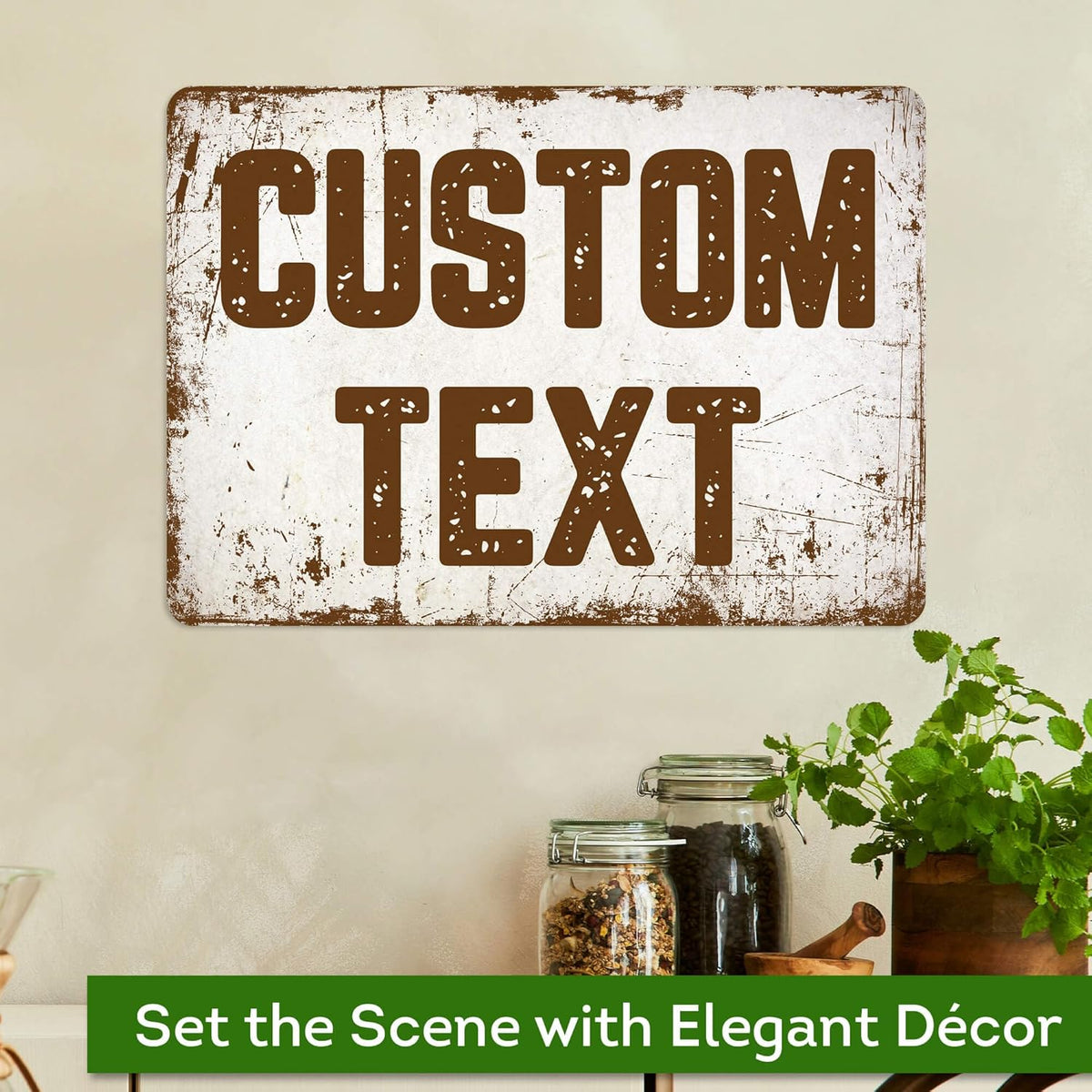 Custom Sign, Custom Street Sign, 11 Font Colors, 13 Font Styles, 4 Hole Options, 22 Sizes, 10x14