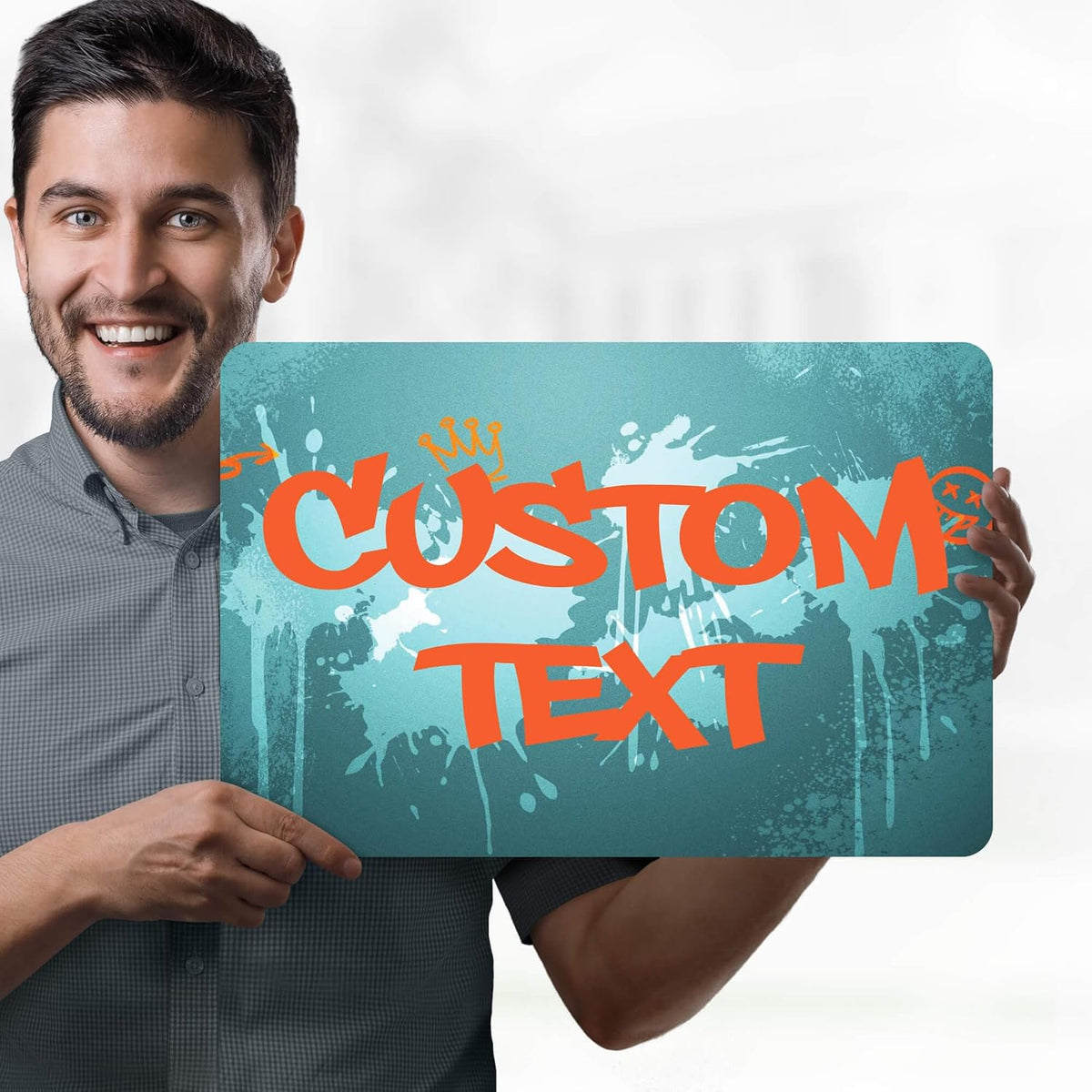 Custom Sign, Custom Street Sign, 11 Font Colors, 13 Font Styles, 4 Hole Options, 22 Sizes, 12x18