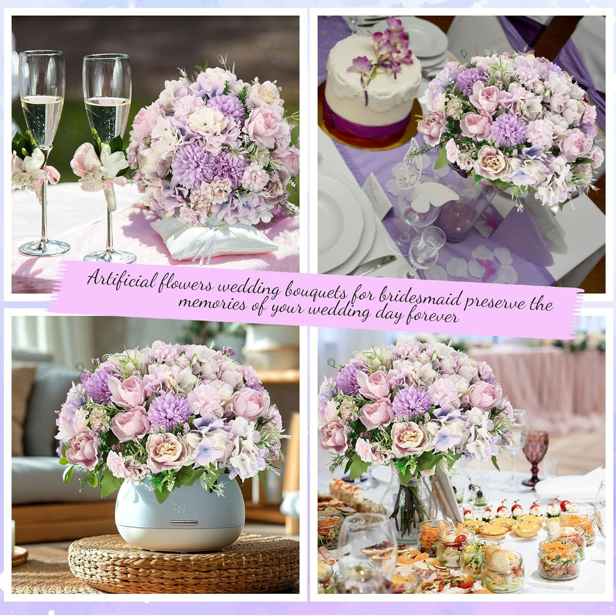 Tigeen Artificial Flowers Artificial Peonies Silk Flowers Faux Peony Fake Peony Silk Hydrangea