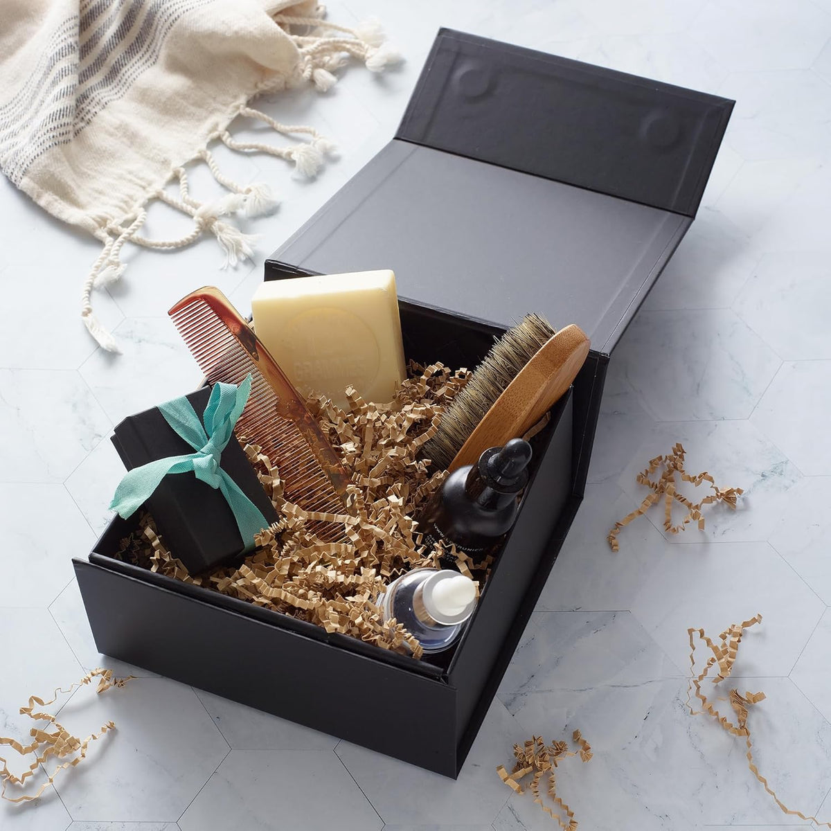 CECOBOX - Gift Boxes with Lids for Presents 6"x6"x2.75" - Matte, Collapsible Magnetic Closure Gift
