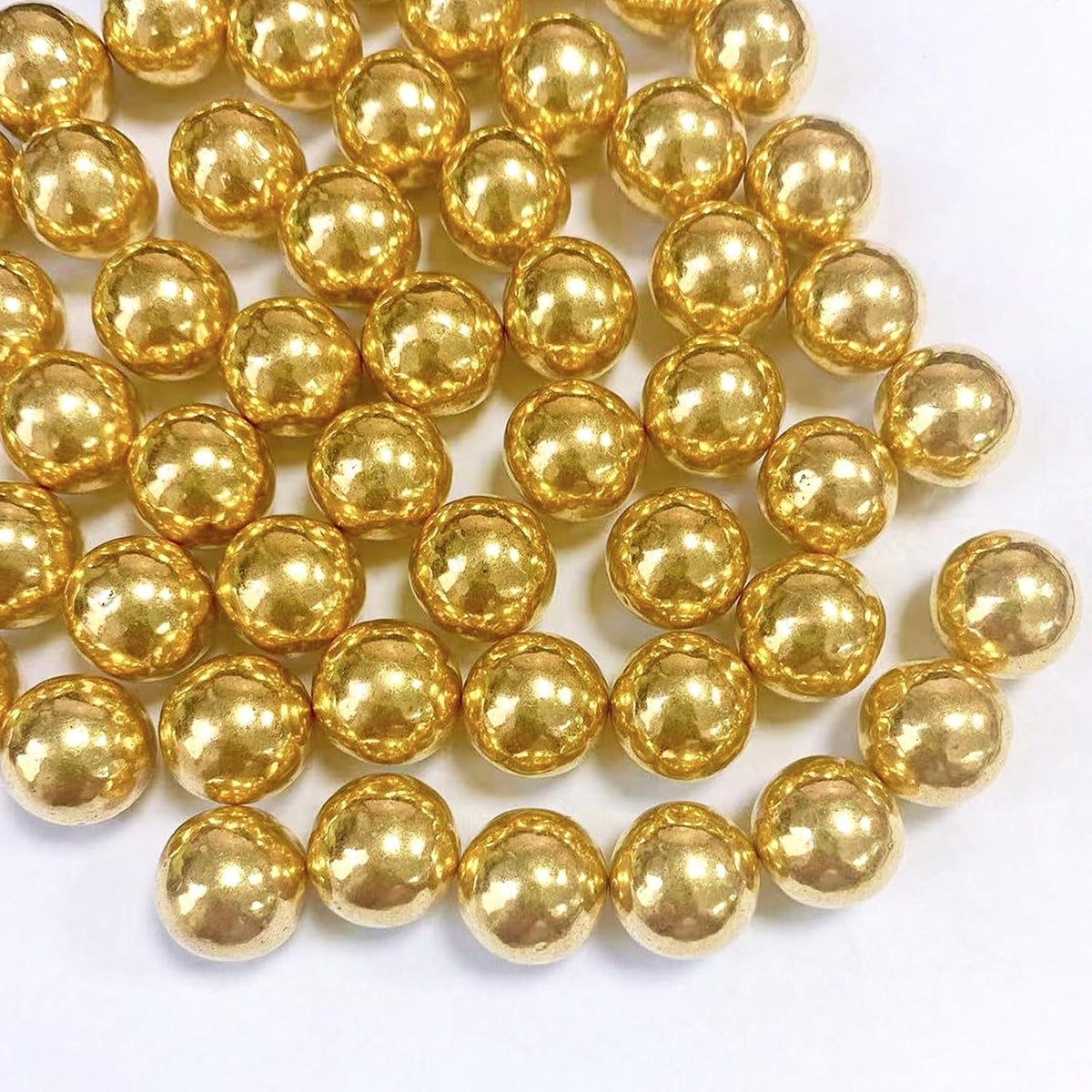 Sentovac 14mm Gold Pearl Sprinkles Large Edible Cake Decorating Sugar Candy Cookie Cake Cupcake