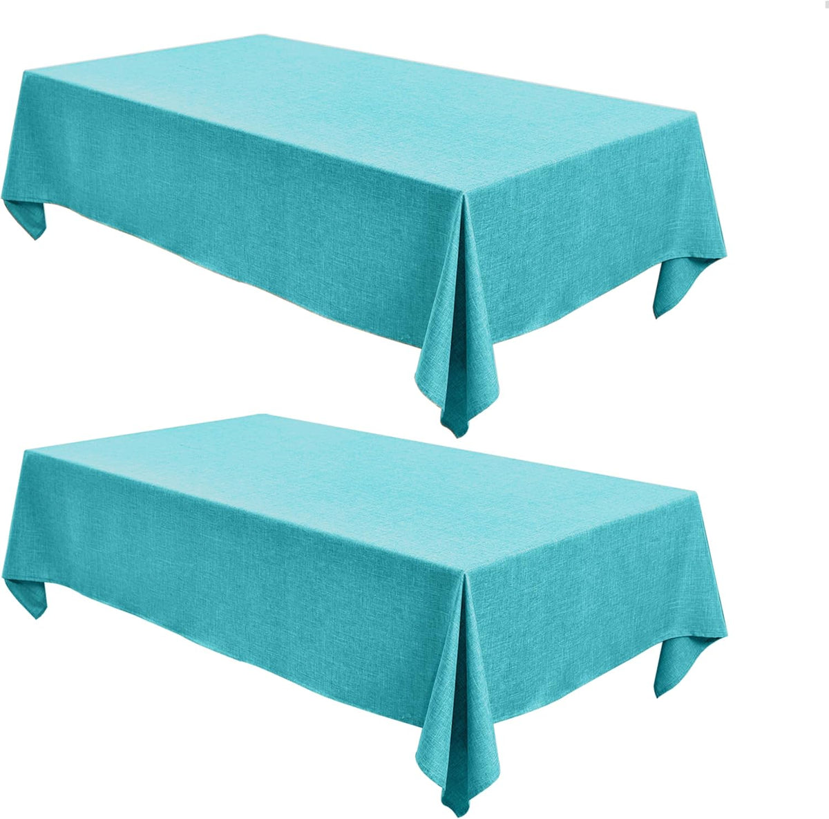 Fitable Faux Linen Tablecloths for Rectangle Tables: Water & Stain Resistant Farmhouse Table Cloth