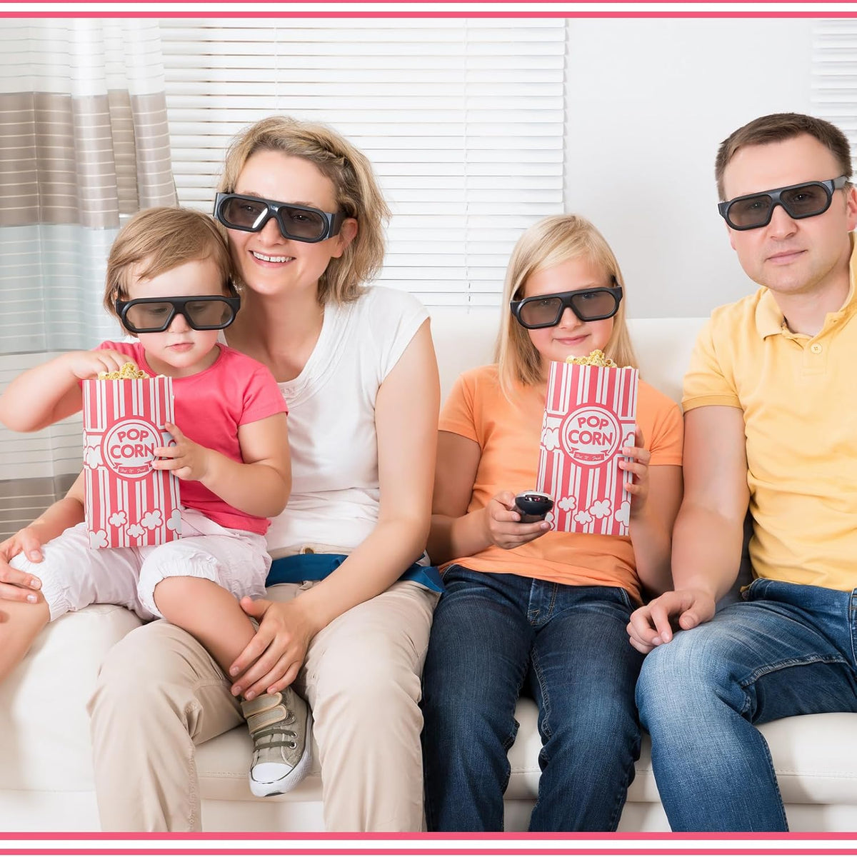 200 Pcs Paper Popcorn Bags Bulk 2 oz Large Flat Bottom Boxes Red and White Disposable Container