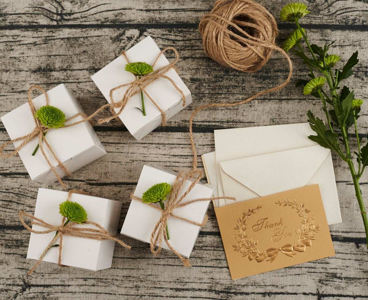 MESHA White Gift Box 50PC 3x3x3'' Sturdy Gift Boxes with Lids, Bridesmaid Proposal Gifts Box for