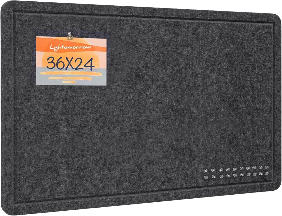 Bulletin Board, 36 x 24 inches Felt Board - Decorative Pin Board, Cork Board Alternative for Wall