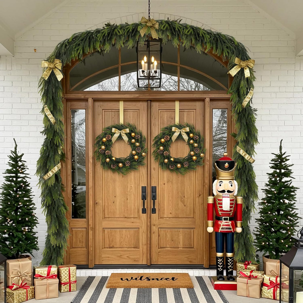 N&T NIETING 6FT Christmas Norfolk Pine Garland Real Touch Pine Artificial Faux Greenery Garlands