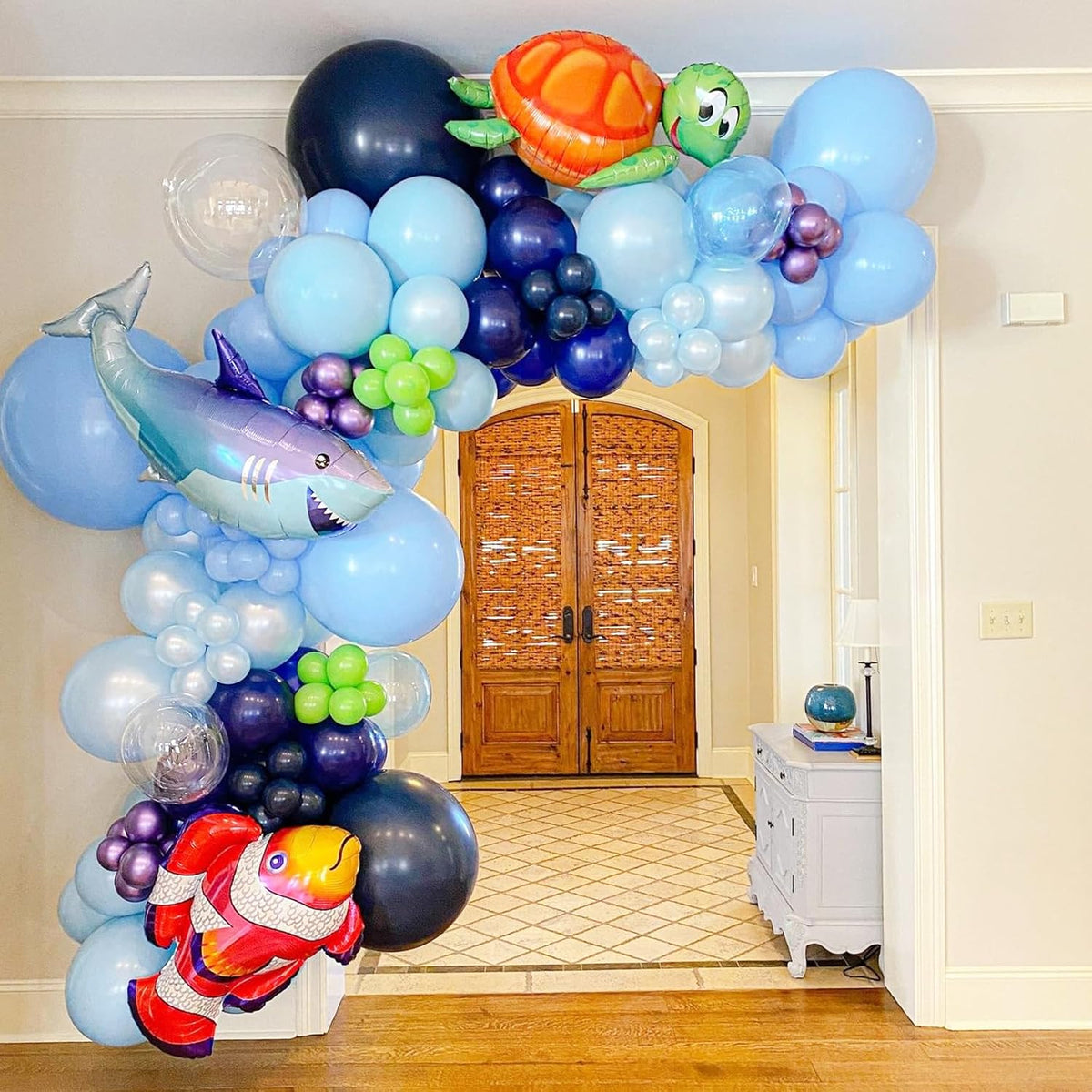 90pack Navy Blue Balloons Different Size 18/12/10/5 Inch Dark Blue Balloon Garland Arch Kit for