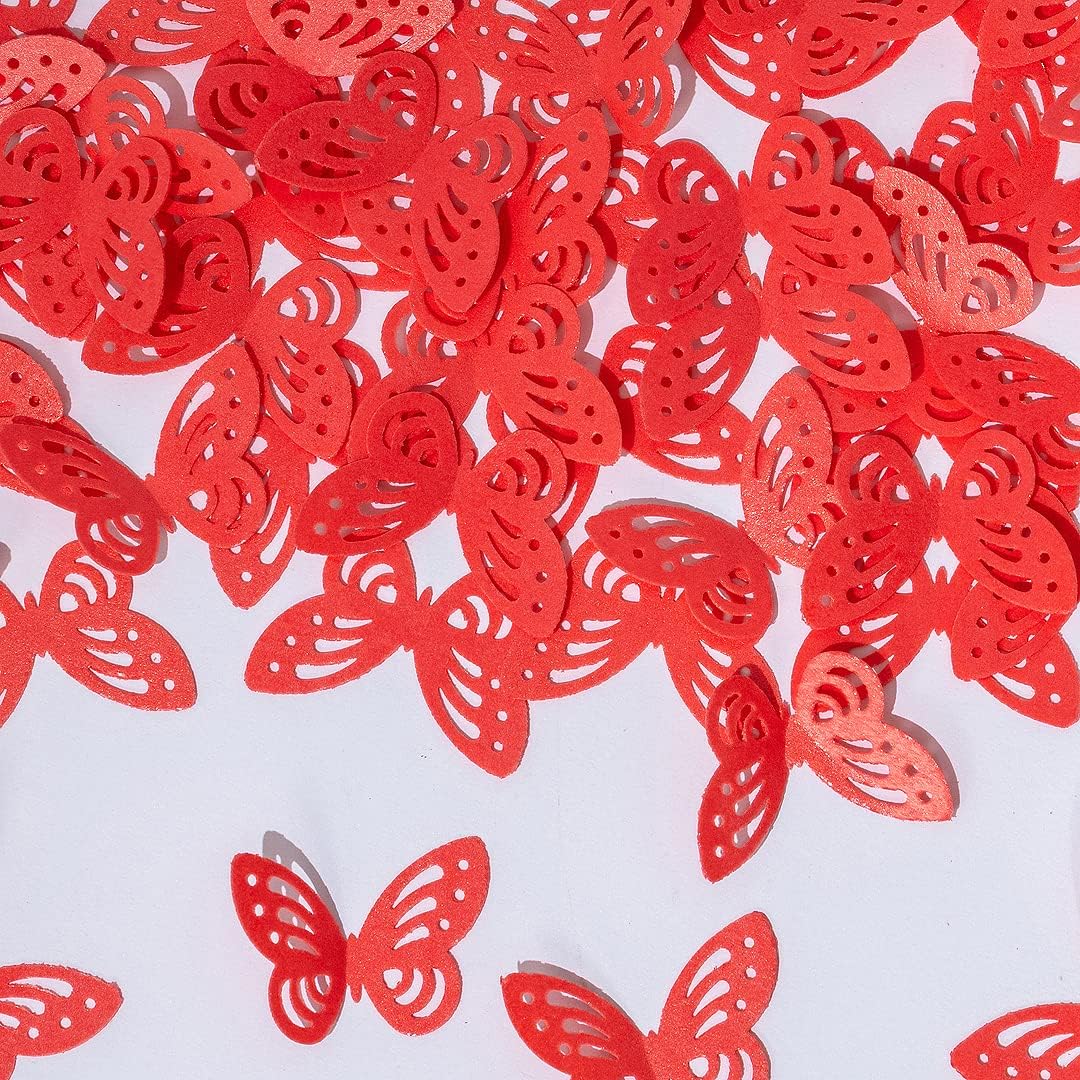 Red Edible butterflies Wafer Paper Cake Cupcake for Decorating Rice Paper Flower Food Decorations