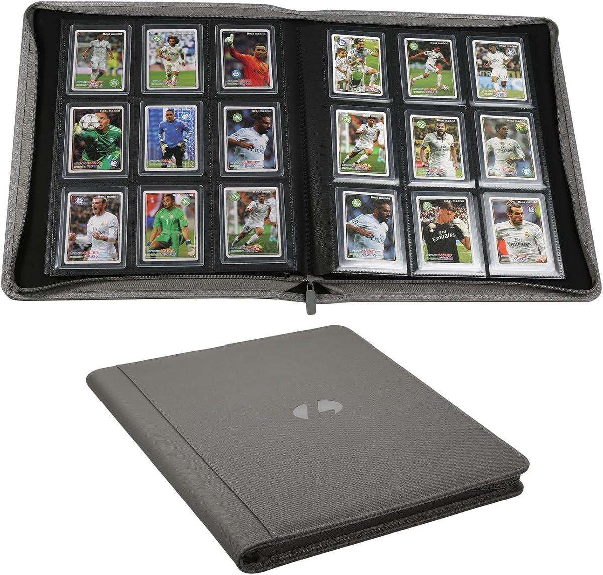 Toploader Binder,Holds 288 Toploaders,9 Pocket Double-Sided Top Loader Binders with Sleeves for 3 x