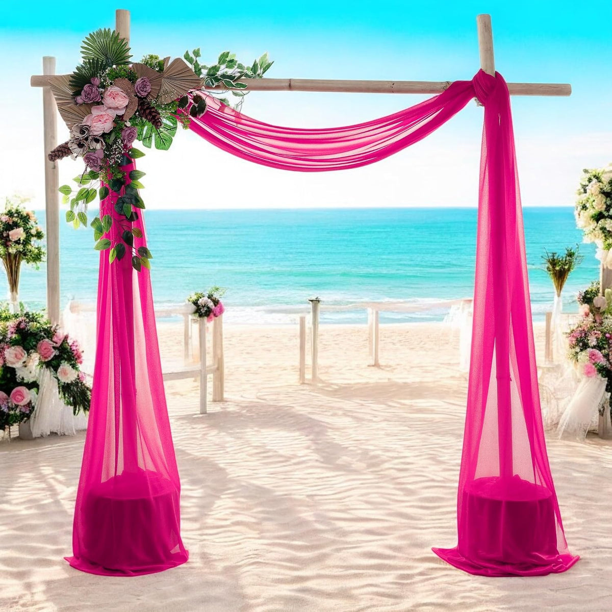 MDS Halloween Chiffon Draping Fabric - 2 Panel, 30" Wide x 100ft Long - Sheer Spooky Arbor & Canopy