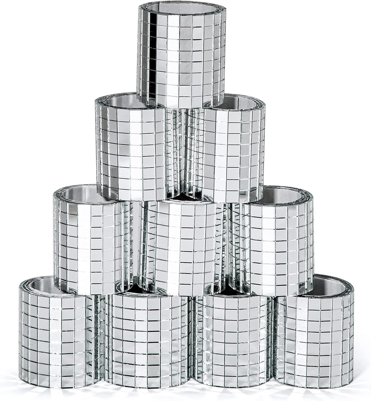 PP OPOUNT 4720 PCS Disco Ball Tiles, 5 x 5 mm Self-Adhesive Mirror Tiles for DIY Disco Balls, Mini
