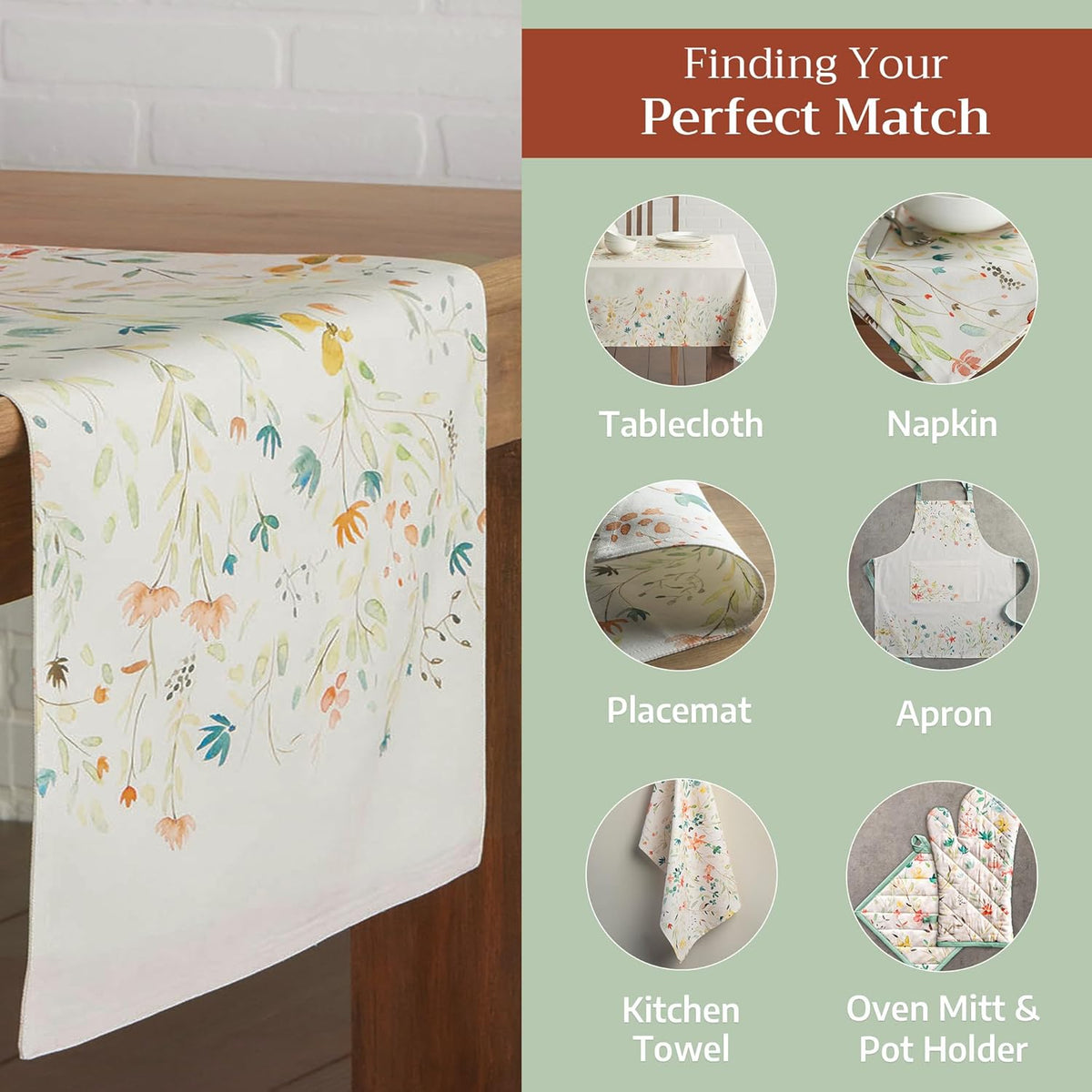 Maison d' Hermine Table runner 100% Cotton Double Layer Table Runners 72 inches long Decorative for