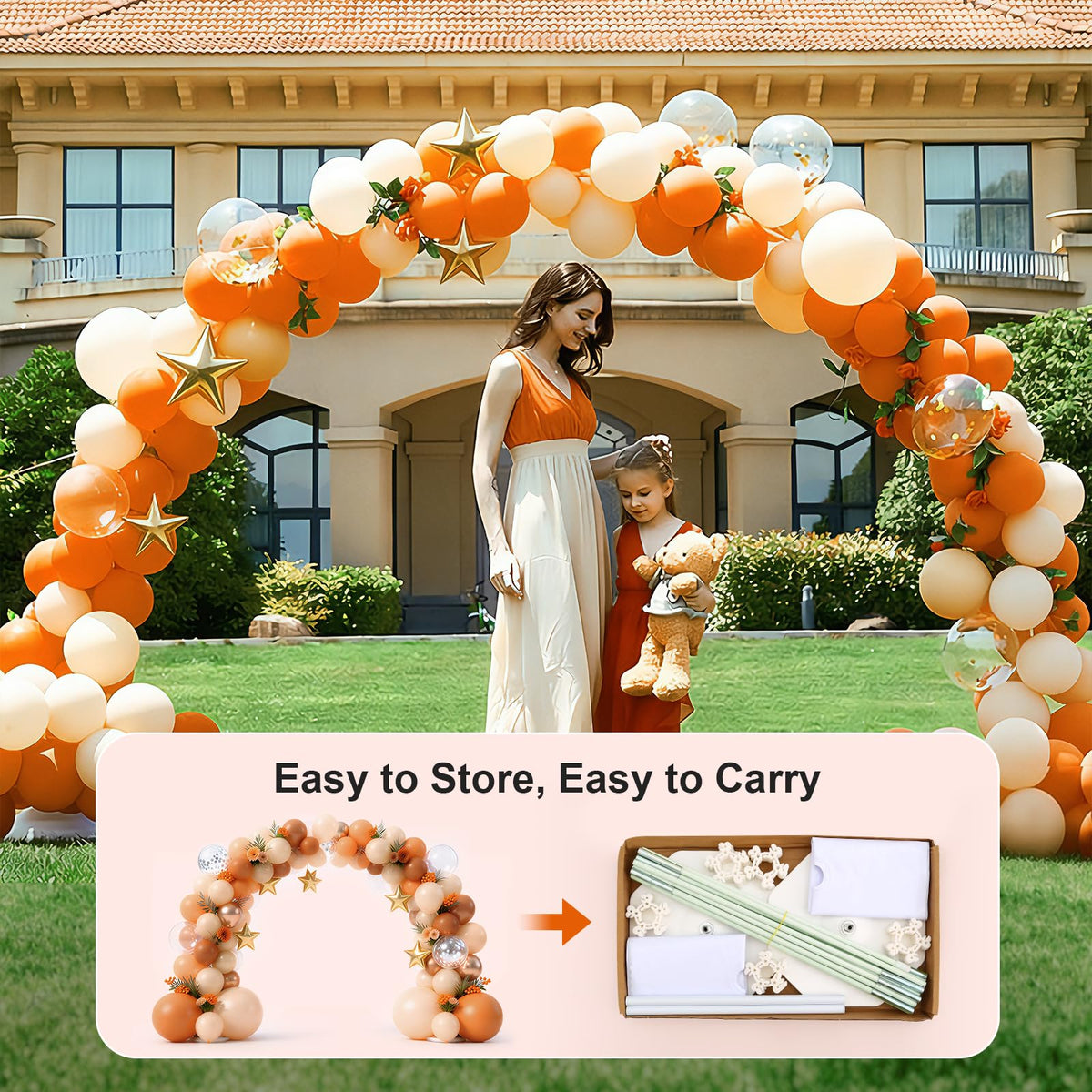 Upgraded Balloon Arch Kit, Large Adjustable Stand with Base, 10Ft Wide & 9FT Tall for Birthday