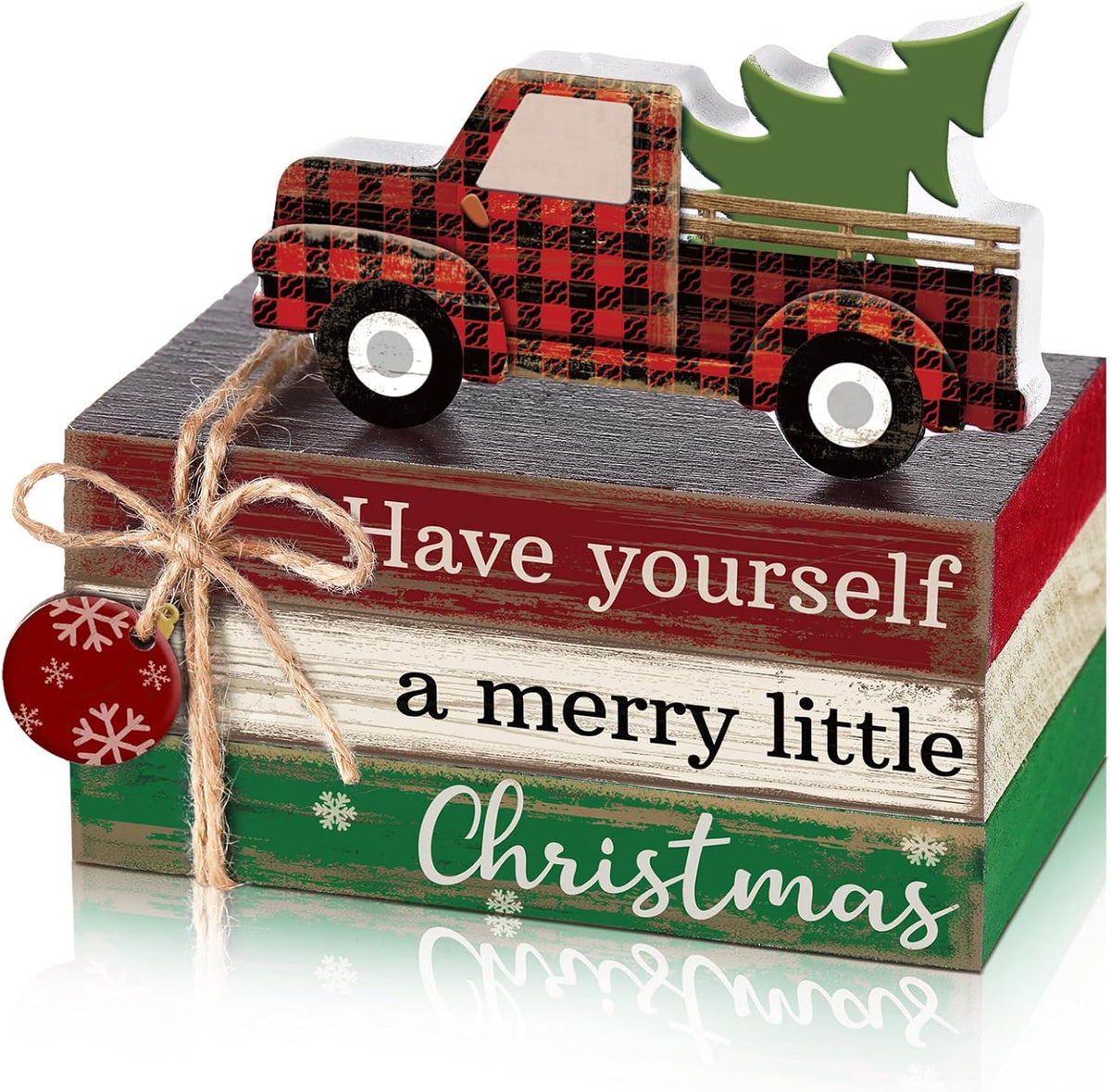 4 Pcs Christmas Table Decor Winter Table Decorations Christmas Tiered Tray Decor Decorative Truck