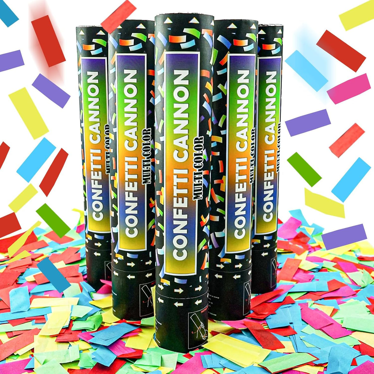 12 Inch Confetti Cannon Multicolor Confetti Popper Party Shooter for Wedding Birthday Graduation