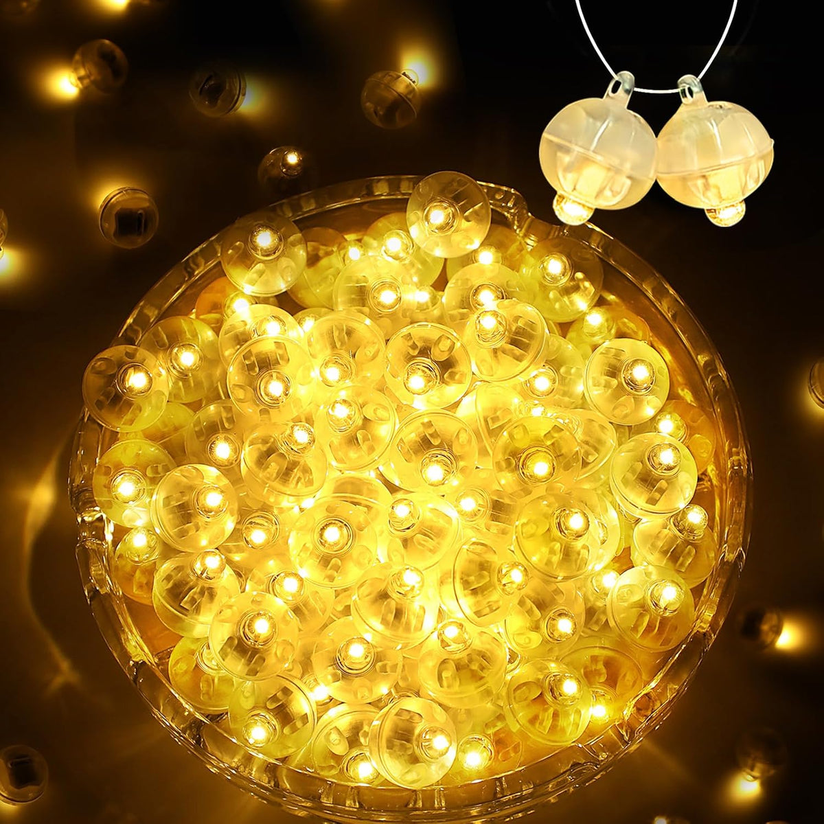 ZGWJ 100PCs Mini Led Lights,Led Balloons Light for Party Decorations Neon Lights for Paper Lantern