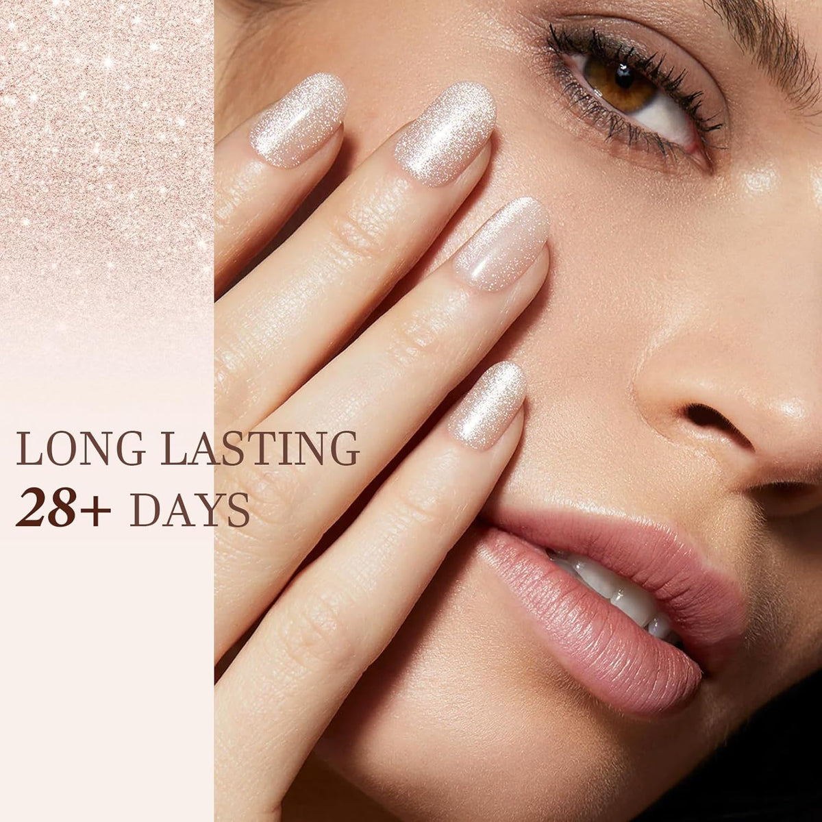 AZUREBEAUTY Dip Powder Nail Kit Starter, All Season Nude Skin Glitter 4 Colors Dipping Powder