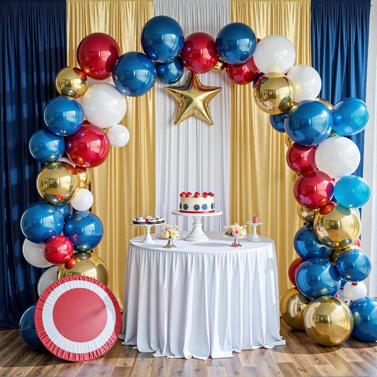 Outpain Thick 40 ft x 10 ft Gold Sequin Backdrop Curtain for Parties, Wrinkle Free Glitter Photo