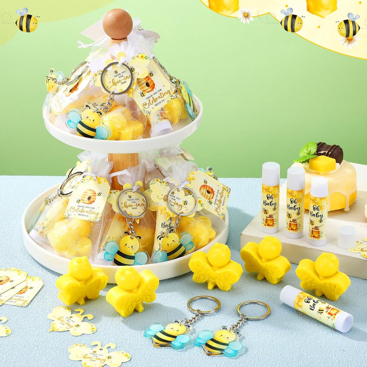 288 Baby Shower Favors Baby Shower Gifts Bulk Lip Balms Soaps Keychains Organza Bags Guest