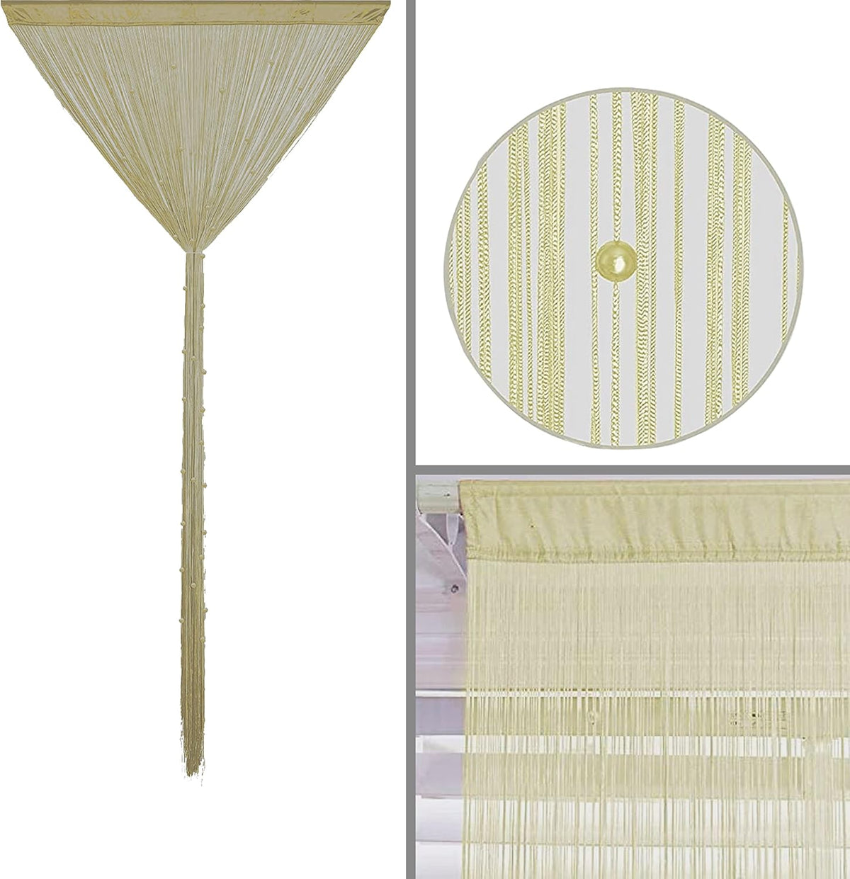 Beaded Curtain Beads Door String Curtains Ideal for Living Room Decor Wall Hanging Fringe Doorway