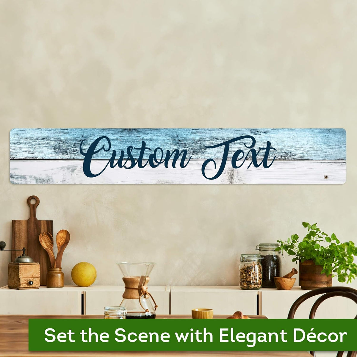 Custom Sign, Custom Street Sign, 11 Font Colors, 13 Font Styles, 4 Hole Options, 22 Sizes, 6x36