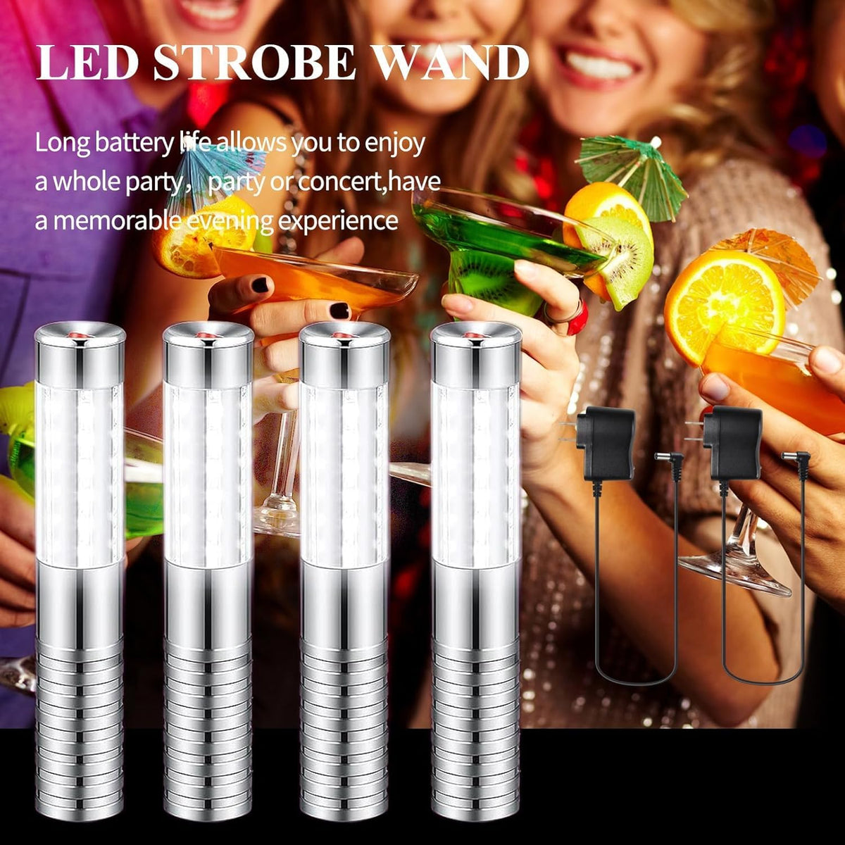 Strobe Baton Light,Stage Handheld Light,Champagne Bottle Sparklers, Recharge led Bottle Service