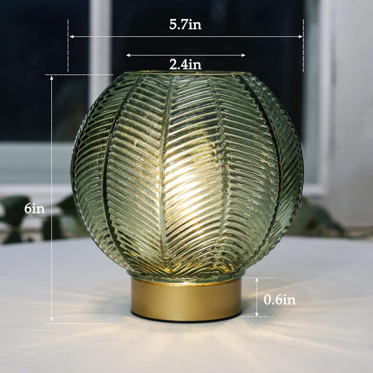 Battery Powered Lamp with Timer, Cordless Battery Operated Table Lamp with LED Bulb, Decorative