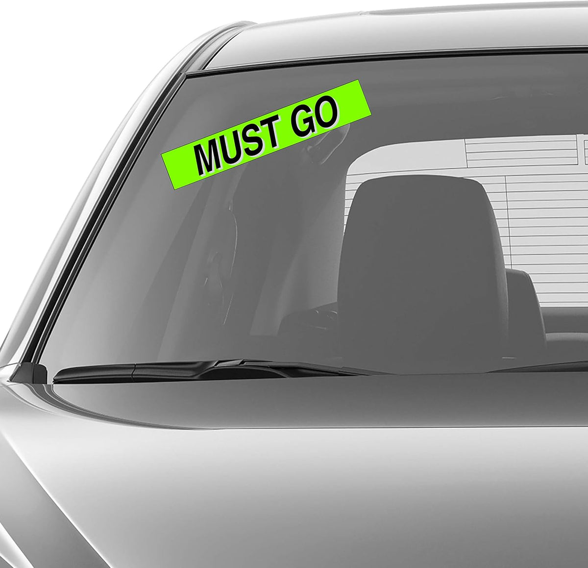 Ez-line Vinyl Windshield Stickers 3 Dozen 15 Inch Chartreuse Slogan Dealership Pro Pack for Car