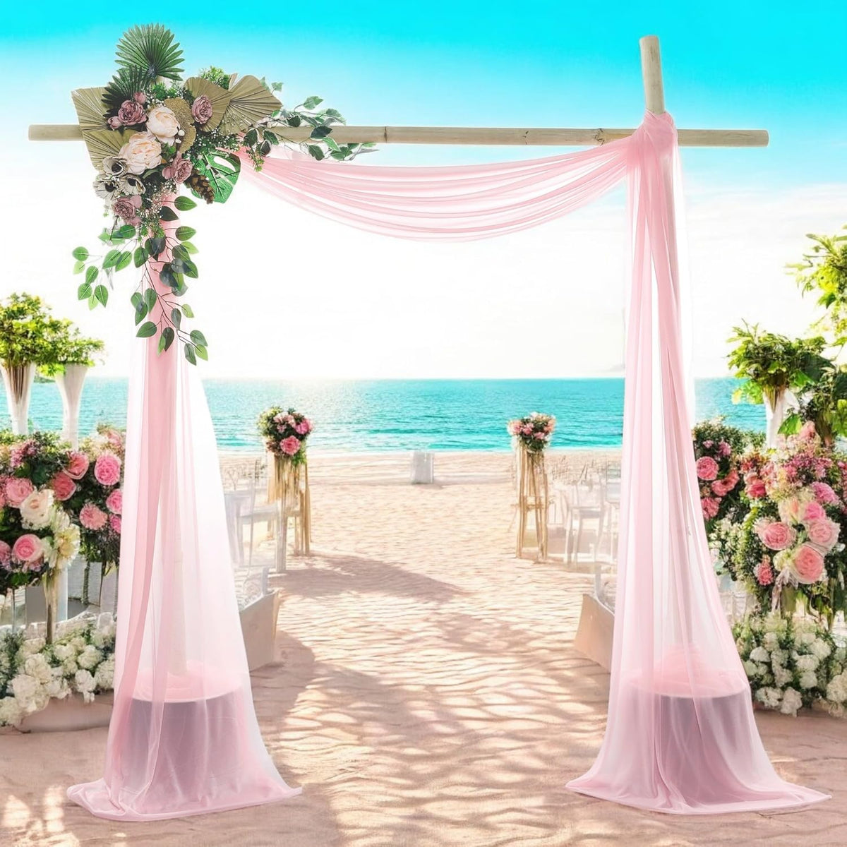 MDS Halloween Chiffon Draping Fabric - 1 Panel, 30" Wide x 75ft Long - Sheer Spooky Arbor & Canopy