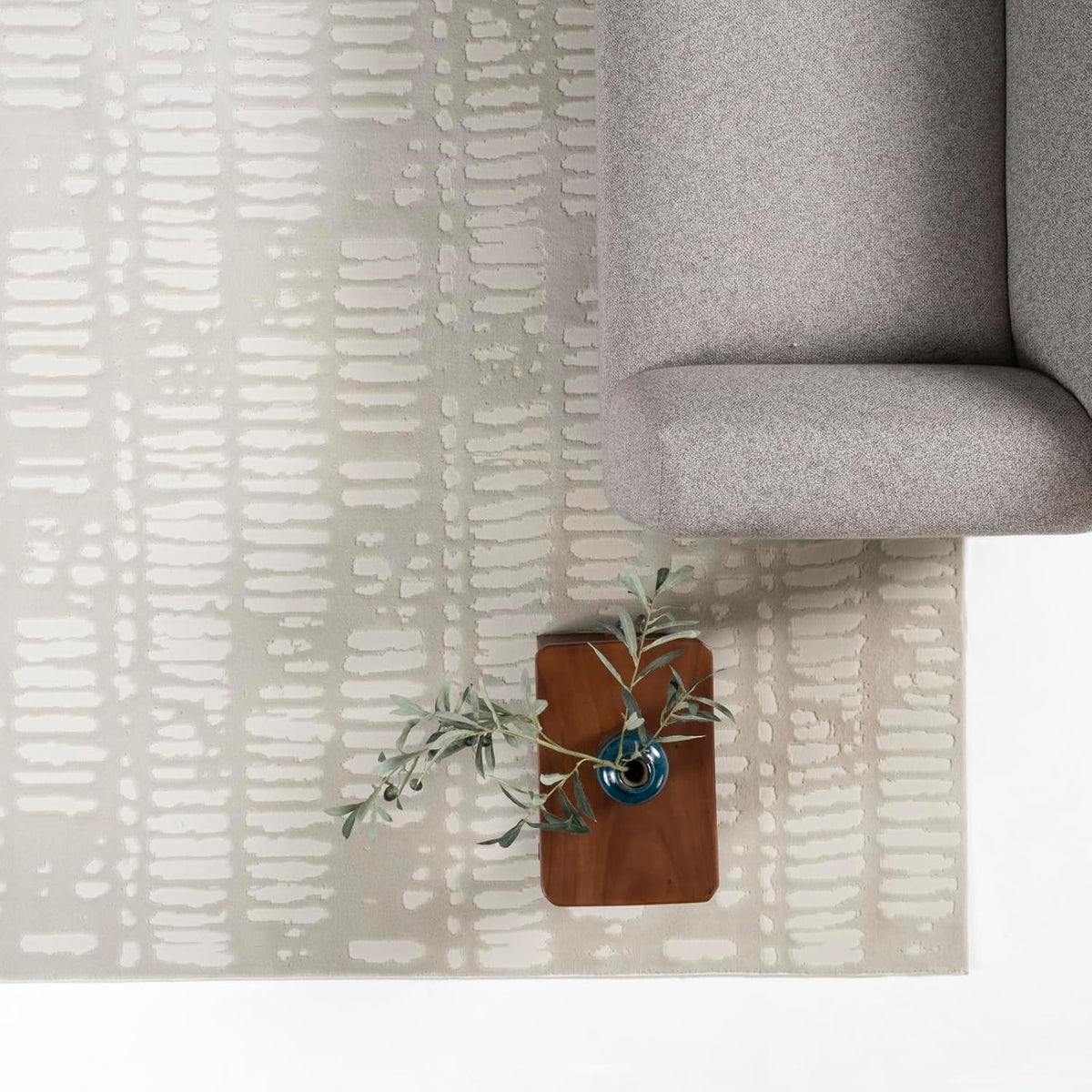 Revival Rugs Shell 6'7"x9' Washable Area Rug for Living Room Bedroom - 100% Recycled Oeko-TEX