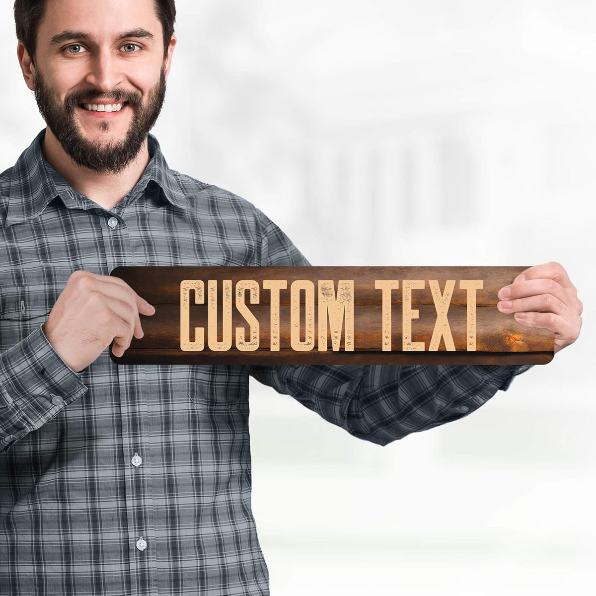 Custom Sign, Custom Street Sign, 11 Font Colors, 13 Font Styles, 4 Hole Options, 22 Sizes, 4x18