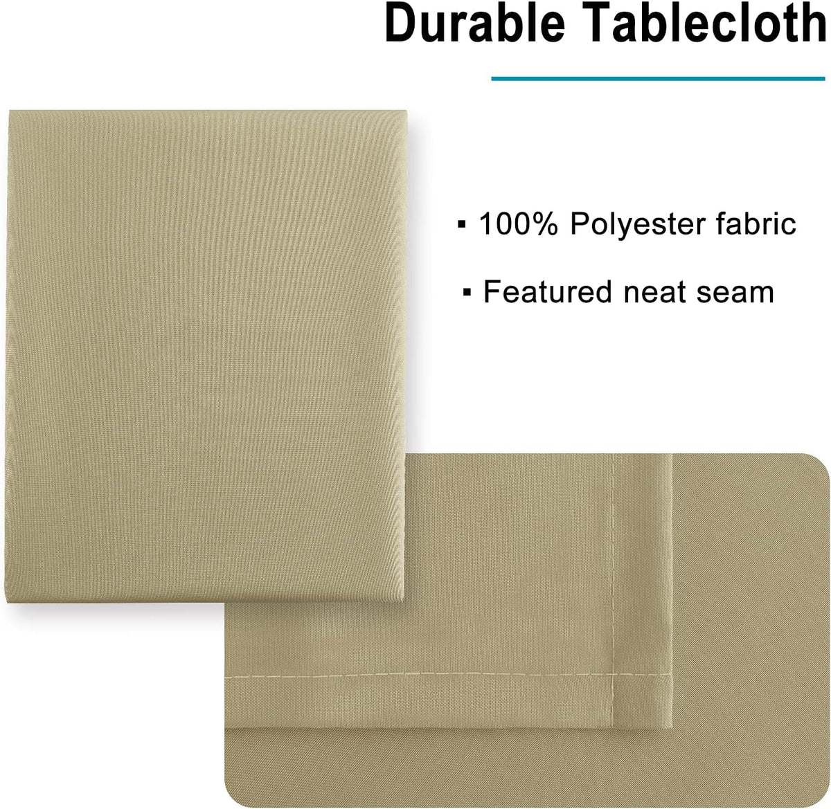 Hiasan Waterproof Tablecloth Rectangle - Washable Fabric Table Cloth for Dining Room Kitchen