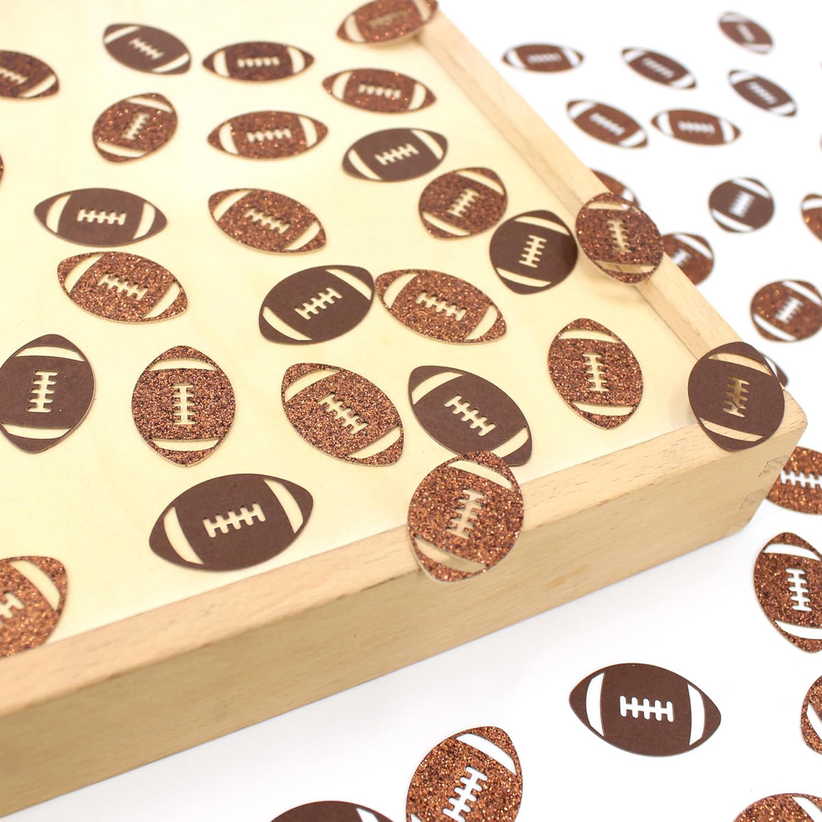 200PC Football Confetti for Table,Football Baby Shower Decorations, Football Birthday Party