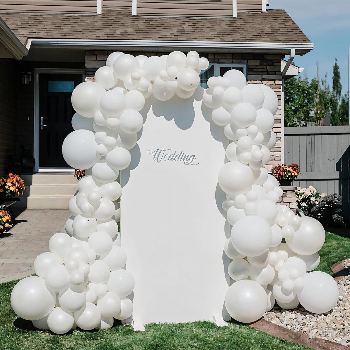 110pcs White Balloons 12 Inch White Latex Balloon Garland Arch Kit for Birthday Baby Shower Wedding