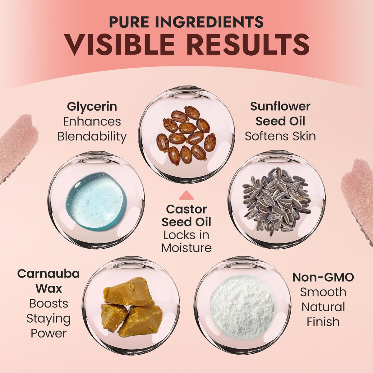 Organic Blush Tube, Moscato - 100% Natural Vegan Cream Blush Sticks, Multi-Use Bronzer, &