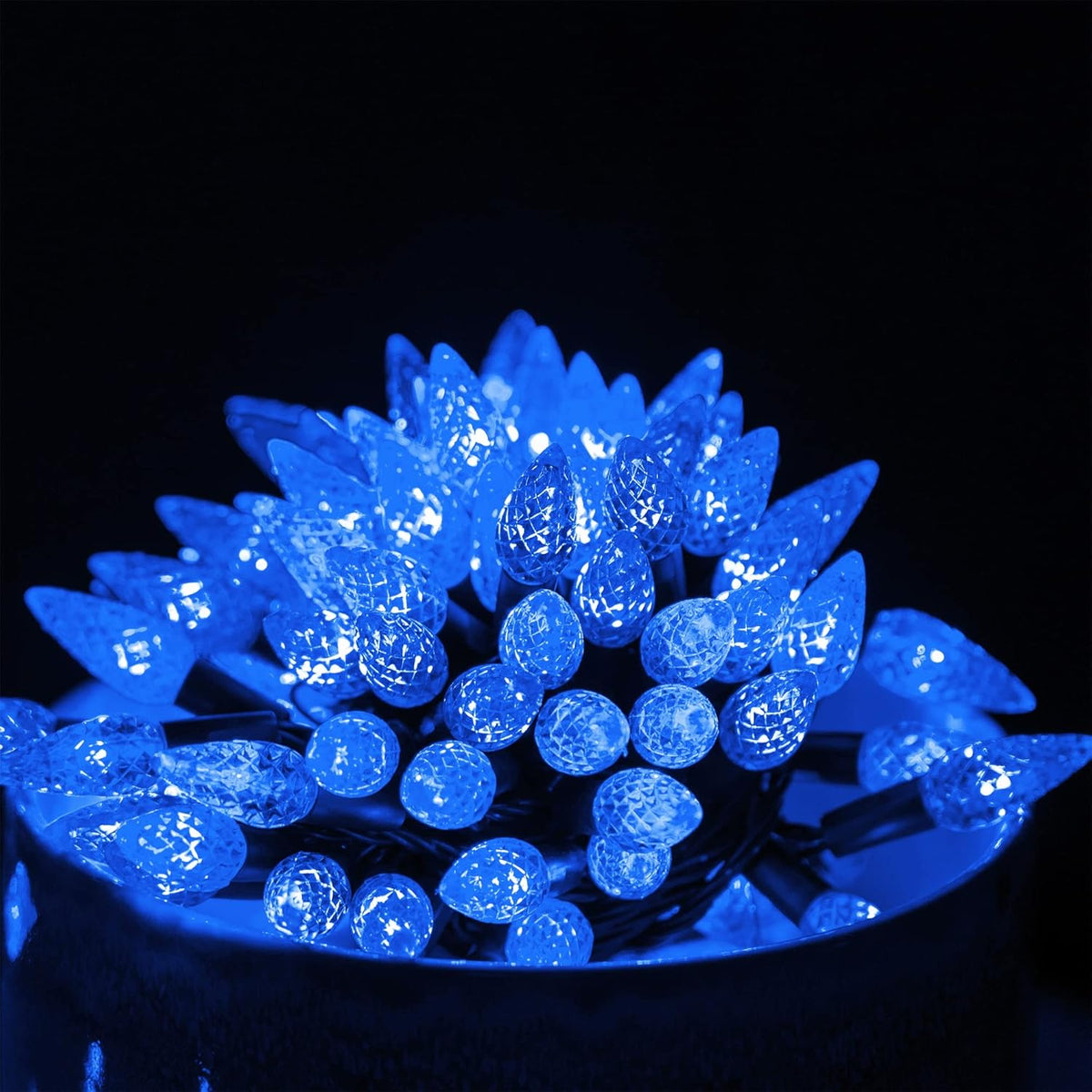Dazzle Bright 100 LED C6 33 FT Waterproof Connectable Green Wire Fairy Lights, 8 Modes Christmas