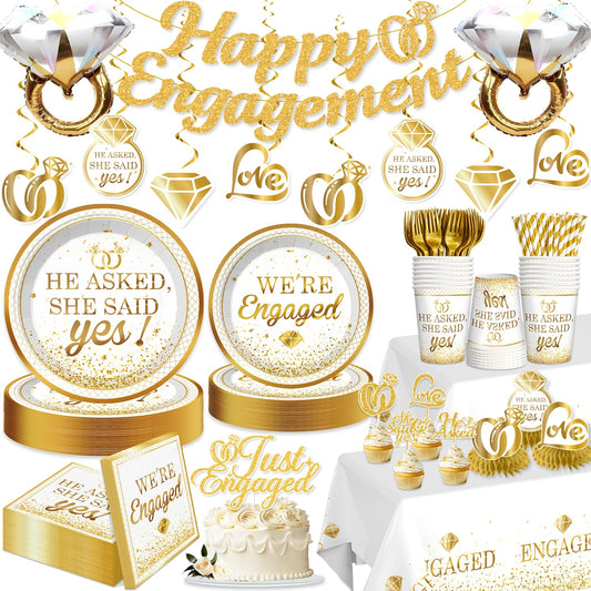 Engagement Party Decorations He Asked She Said Yes Just Engaged Party Decor