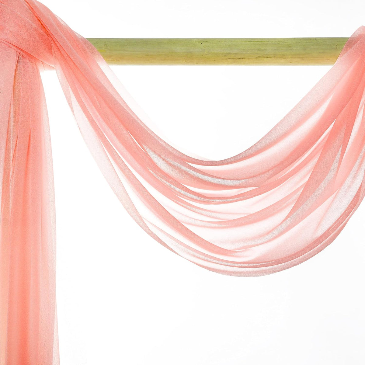 VDS Pack of 1 Panel (30 Inch X 40 Feet) Wedding Arch Draping Fabric Sheer Chiffon Fabric Drapery