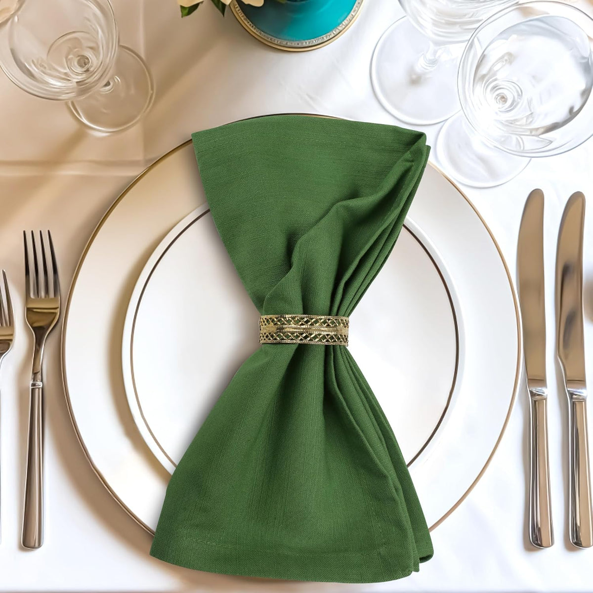 Urban Villa Easter Cloth Napkins 100% Cotton Slub Absorbent Dinner Napkins (Set of 12) Oversized